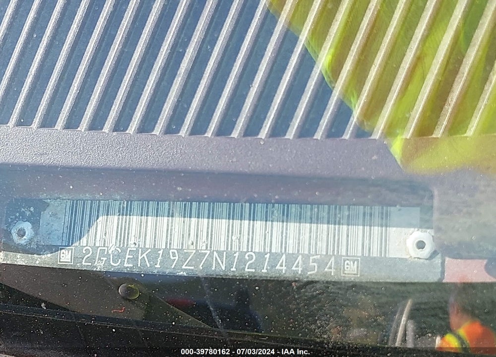 1992 CHEVROLET GMT-400 K1500 VIN: 2GCEK19Z7N1214454