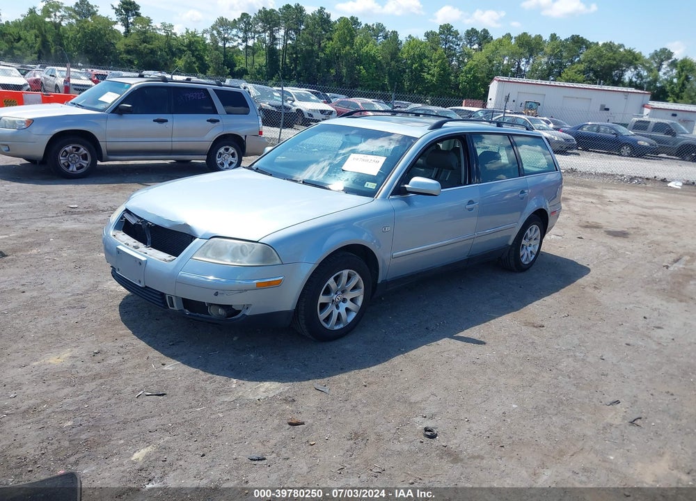 2003 VOLKSWAGEN PASSAT GLS VIN: WVWVD63B93E377296