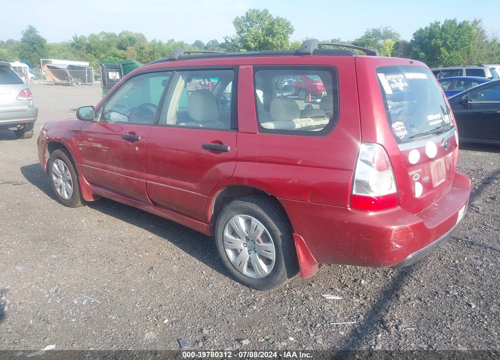 2008 SUBARU FORESTER 2.5X VIN: JF1SG63618H706176