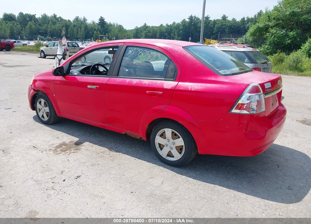 2009 CHEVROLET AVEO LT VIN: KL1TD56EX9B346678