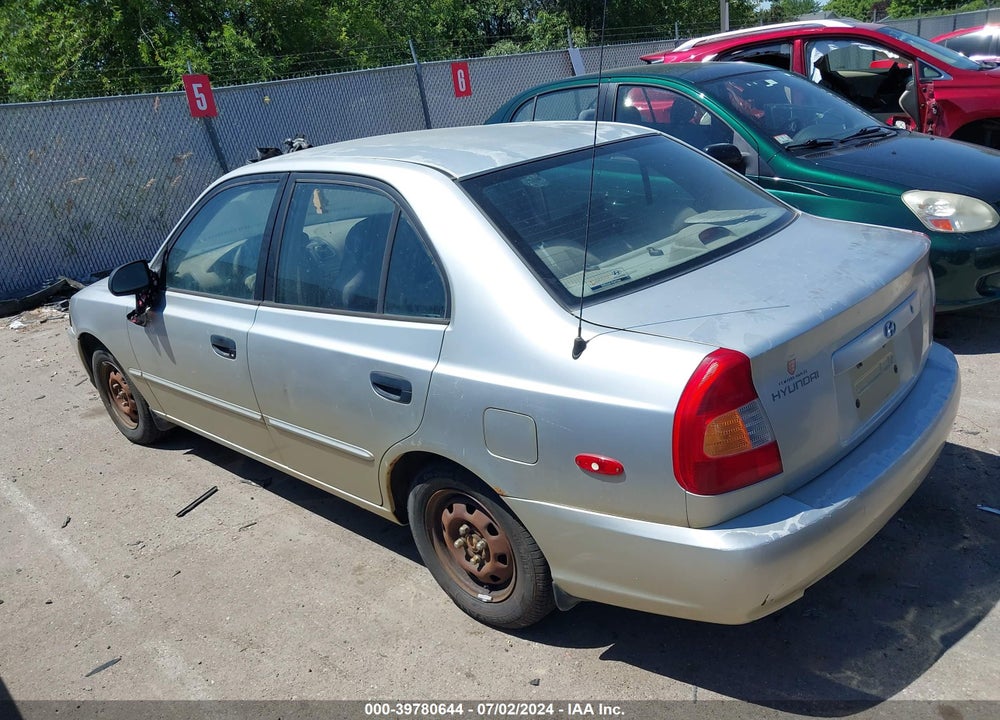 2001 HYUNDAI ACCENT GL VIN: KMHCG45C21U215775