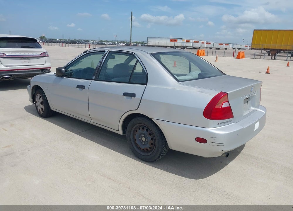 2000 MITSUBISHI MIRAGE DE VIN: JA3AY26C2YU015080