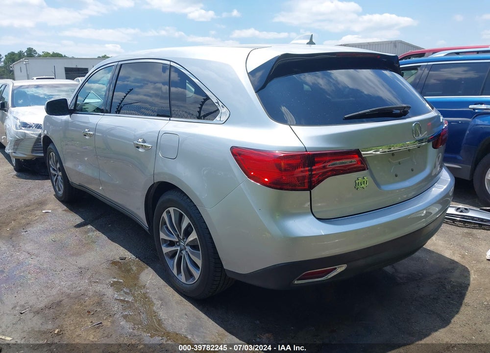 2014 ACURA MDX TECHNOLOGY PACKAGE VIN: 5FRYD3H42EB014540