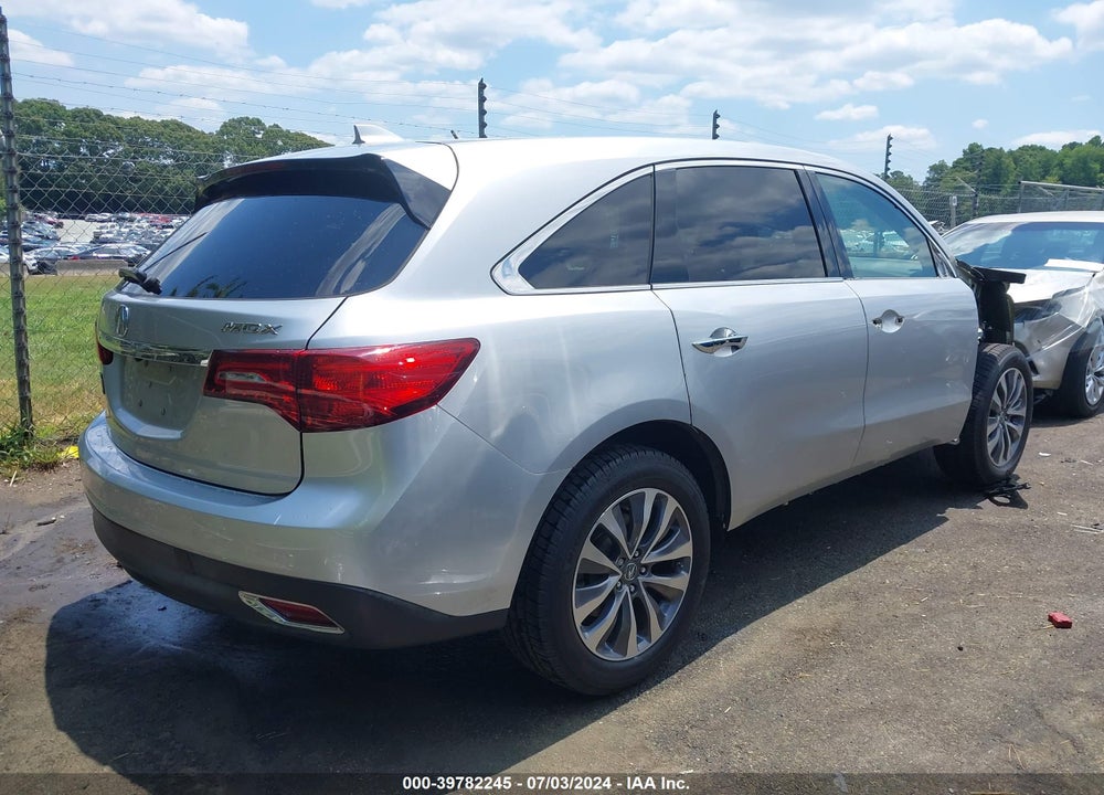 2014 ACURA MDX TECHNOLOGY PACKAGE VIN: 5FRYD3H42EB014540