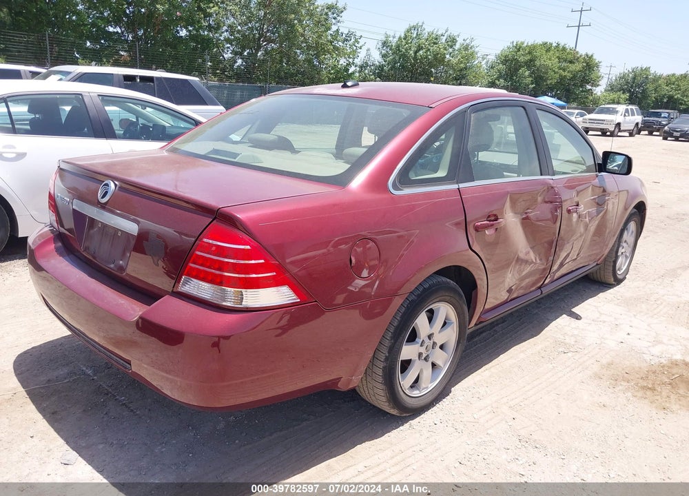2007 MERCURY MONTEGO LUXURY VIN: 1MEHM40187G610168
