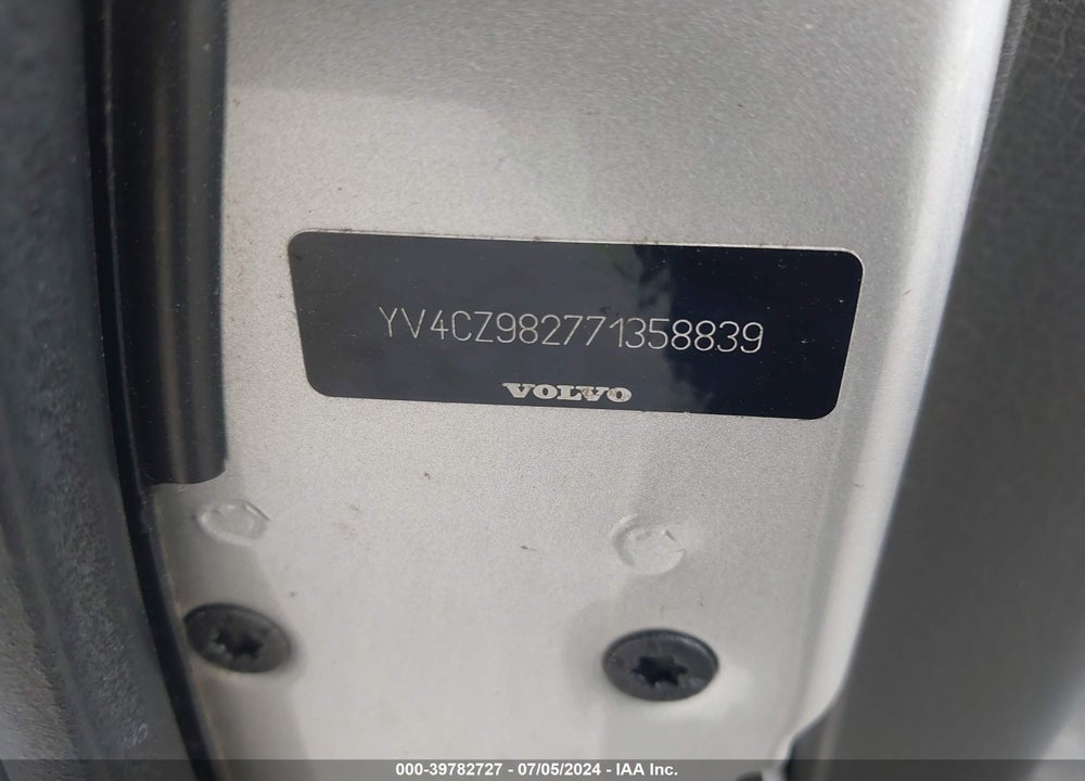2007 VOLVO XC90 3.2 VIN: YV4CZ982771358839