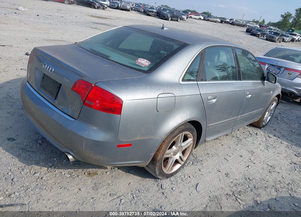 2008 AUDI A4 2.0T VIN: WAUAF78E98A054802