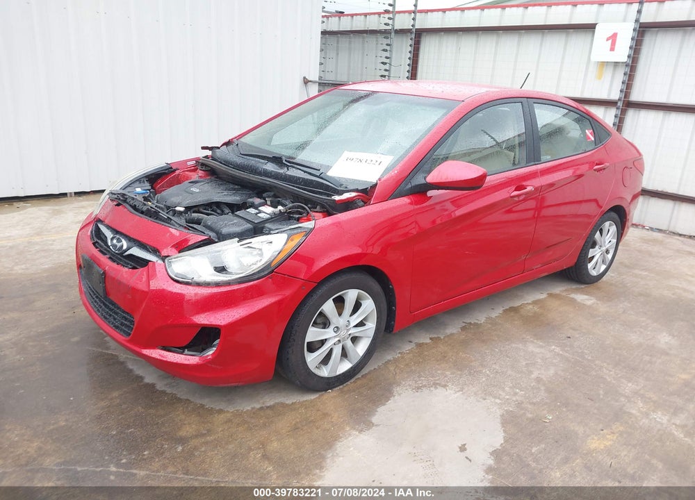 2012 HYUNDAI ACCENT GLS VIN: KMHCU4AE7CU087309