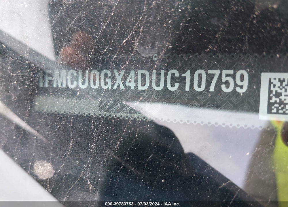 2013 FORD ESCAPE SE VIN: 1FMCU0GX4DUC10759