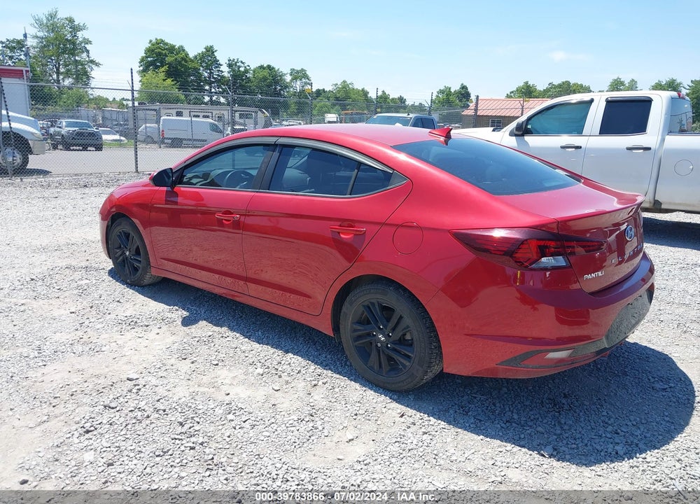 2019 HYUNDAI ELANTRA SEL VIN: 5NPD84LF9KH416538