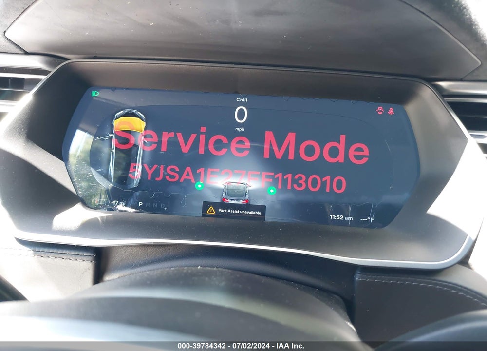 2015 TESLA MODEL S 70D/85D/P85D VIN: 5YJSA1E27FF113010
