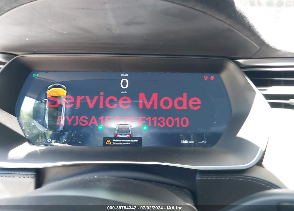 2015 TESLA MODEL S 70D/85D/P85D VIN: 5YJSA1E27FF113010