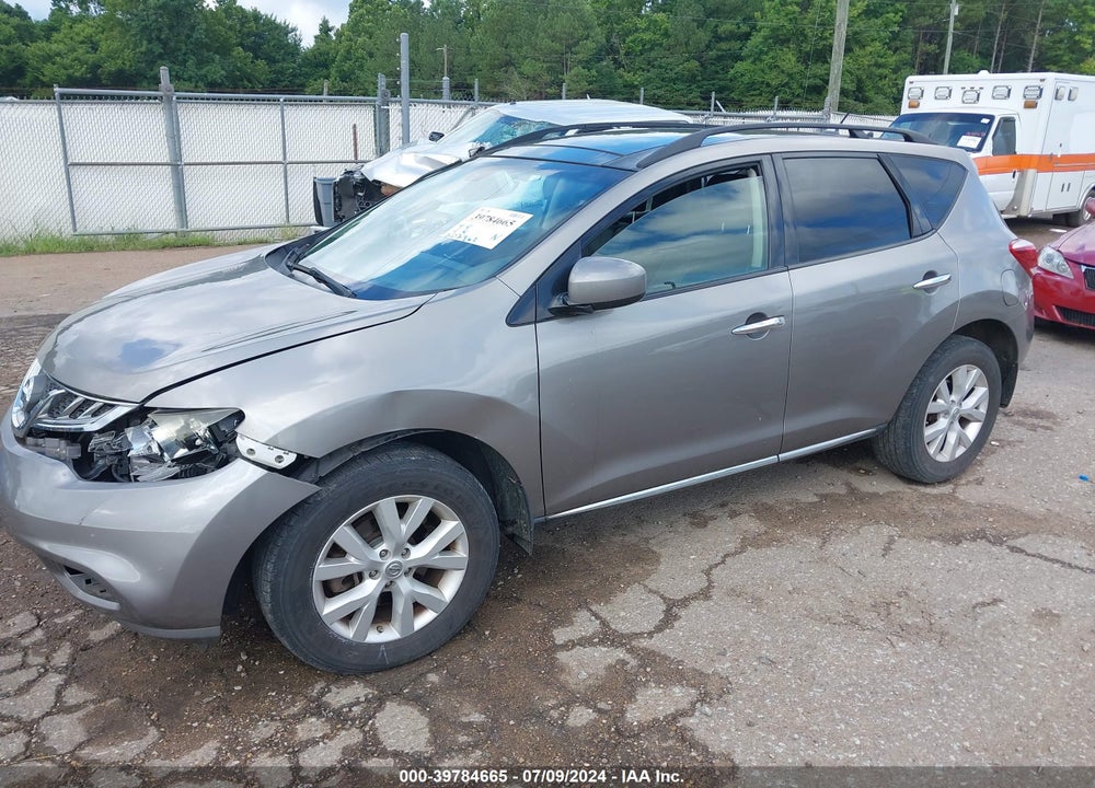 2012 NISSAN MURANO SL VIN: JN8AZ1MW6CW206203