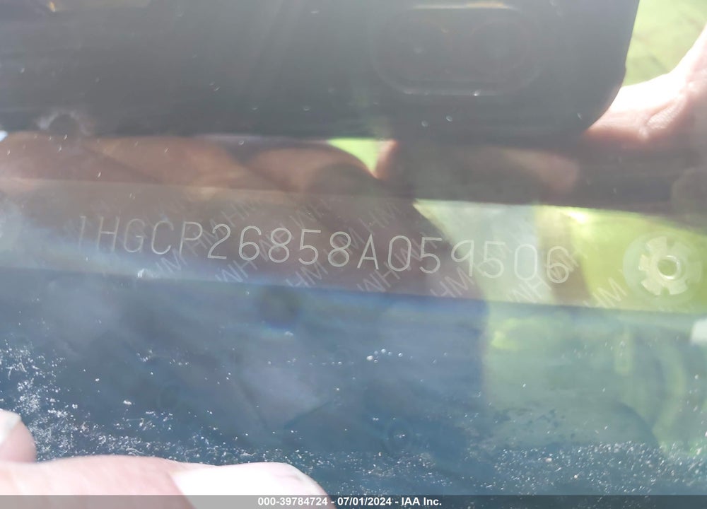 2008 HONDA ACCORD 2.4 EX-L VIN: 1HGCP26858A059506