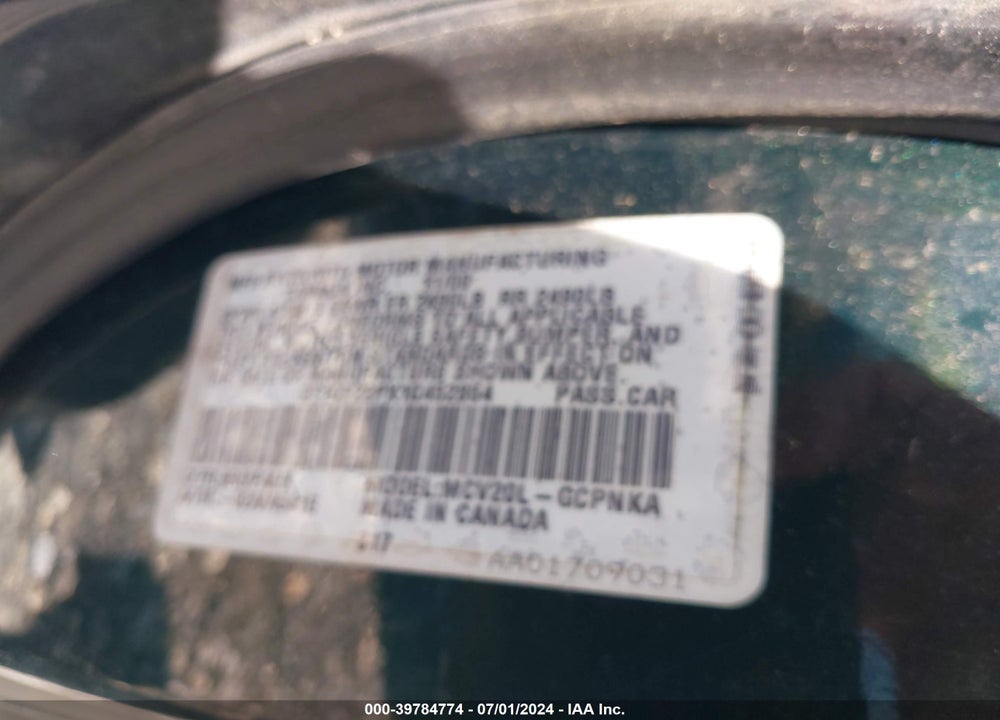 2001 TOYOTA CAMRY SOLARA SE V6 VIN: 2T1CF22PX1C452854