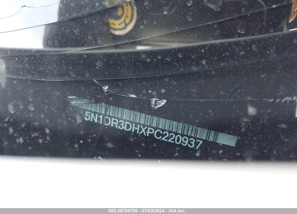 2023 NISSAN PATHFINDER PLATINUM FWD VIN: 5N1DR3DHXPC220937