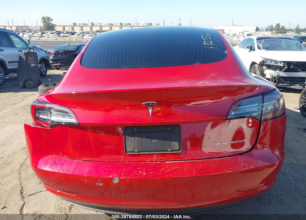 2020 TESLA MODEL 3 LONG RANGE DUAL MOTOR ALL-WHEEL DRIVE VIN: 5YJ3E1EB0LF664206