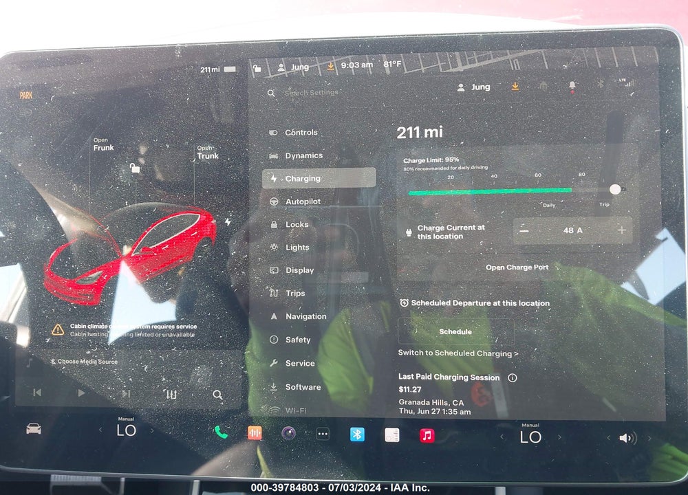 2020 TESLA MODEL 3 LONG RANGE DUAL MOTOR ALL-WHEEL DRIVE VIN: 5YJ3E1EB0LF664206