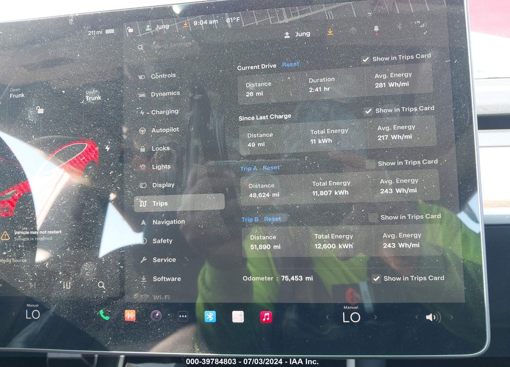 2020 TESLA MODEL 3 LONG RANGE DUAL MOTOR ALL-WHEEL DRIVE VIN: 5YJ3E1EB0LF664206