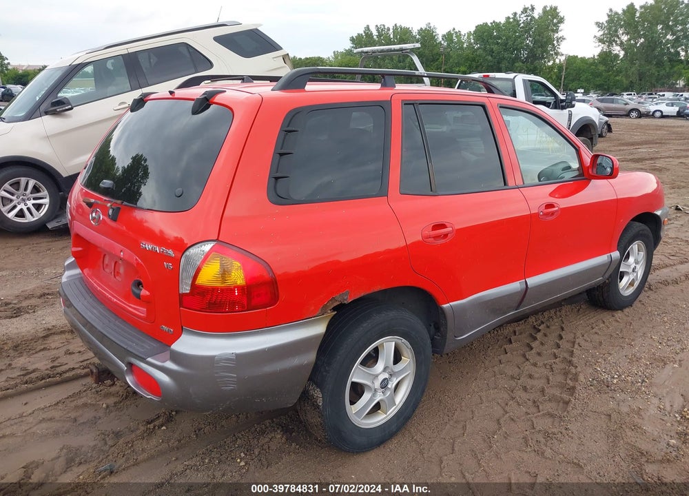 2004 HYUNDAI SANTA FE GLS VIN: KM8SC73D24U722541