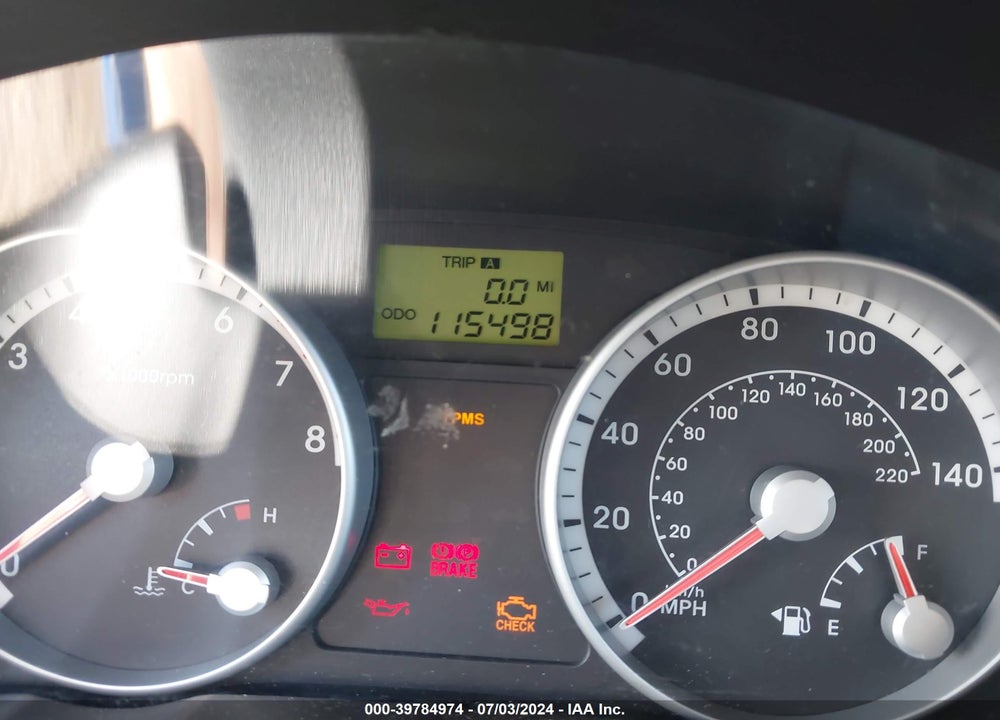 2008 HYUNDAI ACCENT GLS VIN: KMHCN46C98U270884