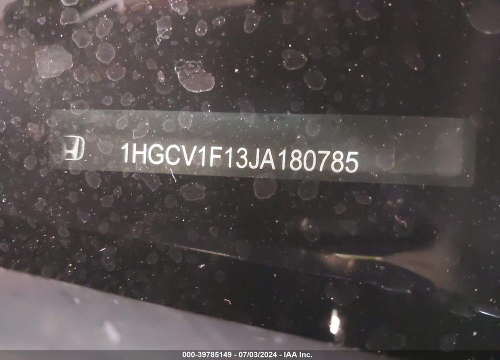 2018 HONDA ACCORD LX VIN: 1HGCV1F13JA180785