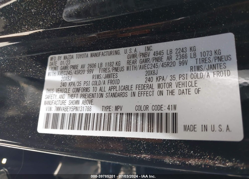 2023 MAZDA CX-50 2.5 TURBO PREMIUM PLUS VIN: 7MMVABEY5PN131788