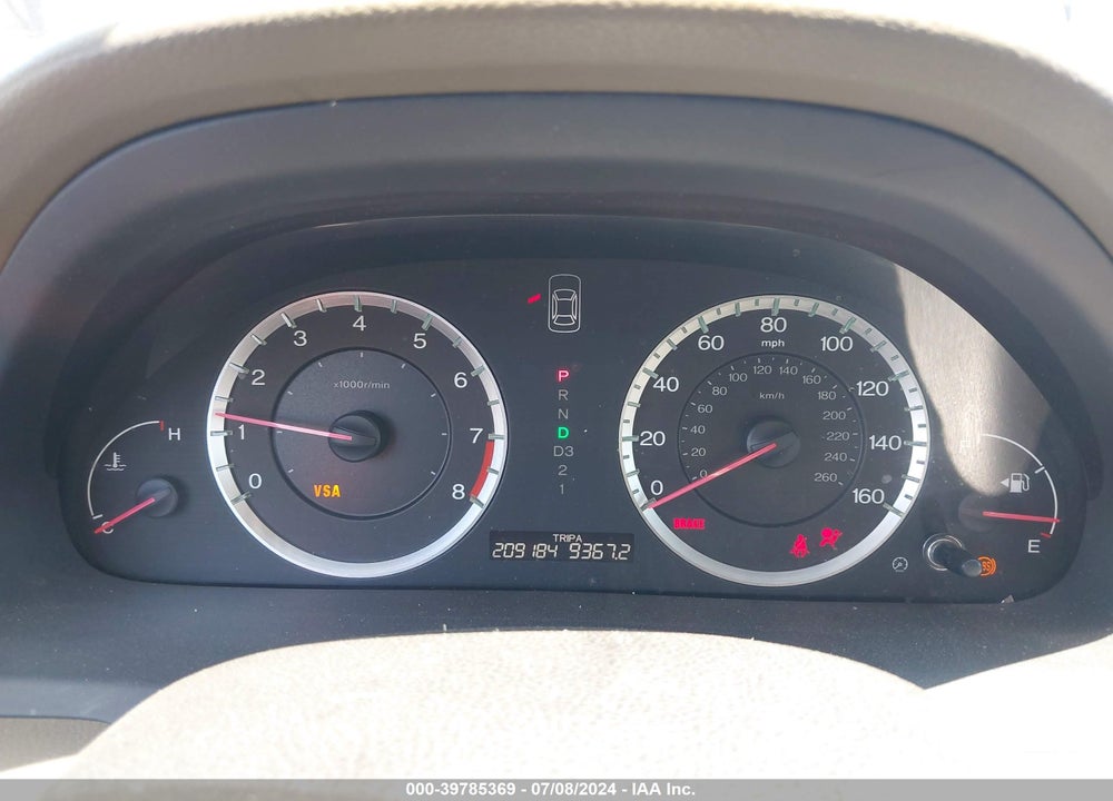 2008 HONDA ACCORD 2.4 EX-L VIN: 1HGCP268X8A133454