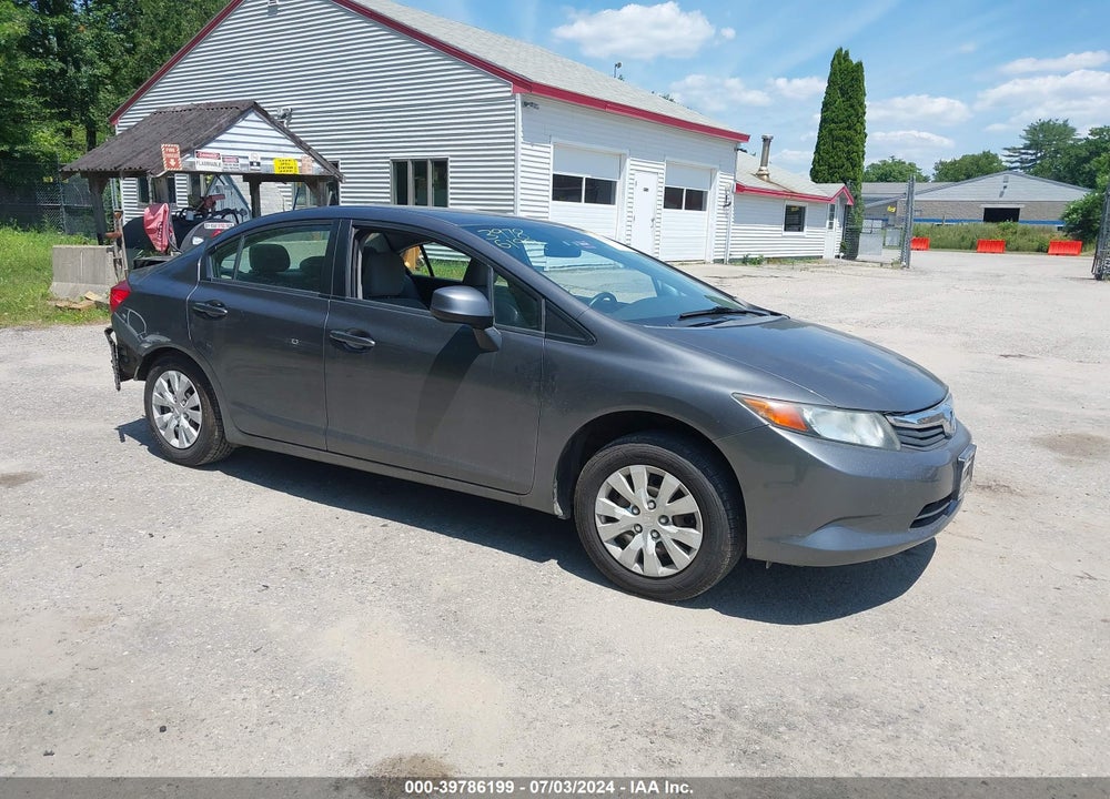 2012 HONDA CIVIC LX VIN: 2HGFB2F52CH314074