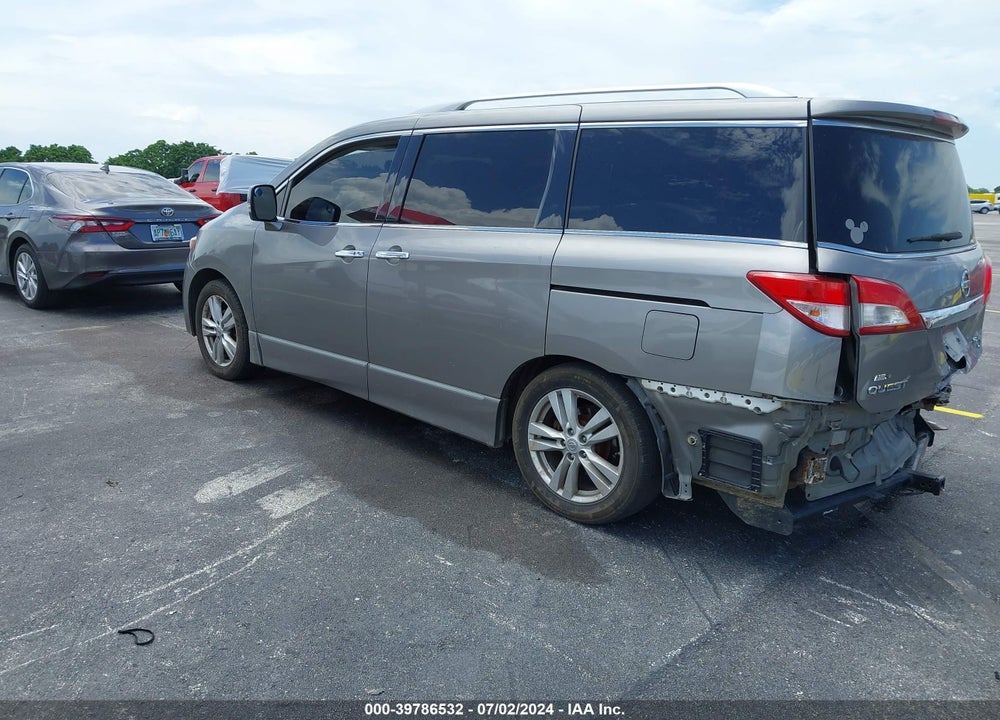 2013 NISSAN QUEST SL VIN: JN8AE2KP9D9066094