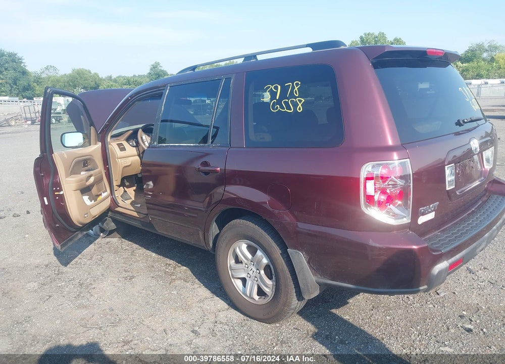2008 HONDA PILOT VIN: 5FNYF18288B041079