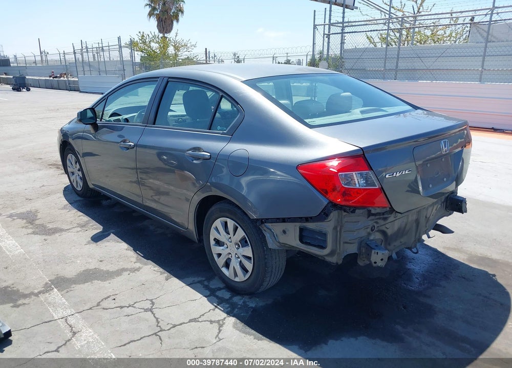 2012 HONDA CIVIC LX VIN: 2HGFB2F54CH318837