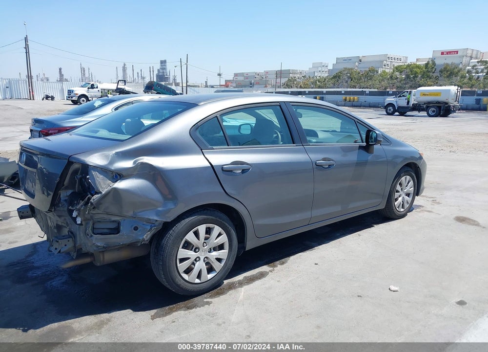 2012 HONDA CIVIC LX VIN: 2HGFB2F54CH318837
