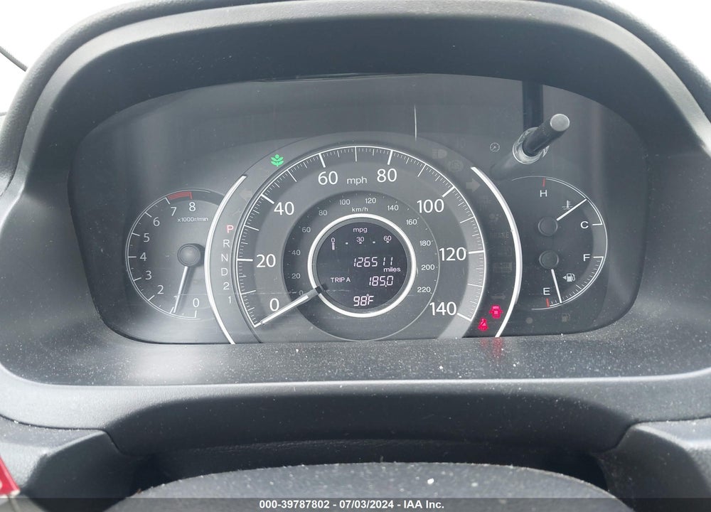 2012 HONDA CR-V LX VIN: 5J6RM3H34CL009387