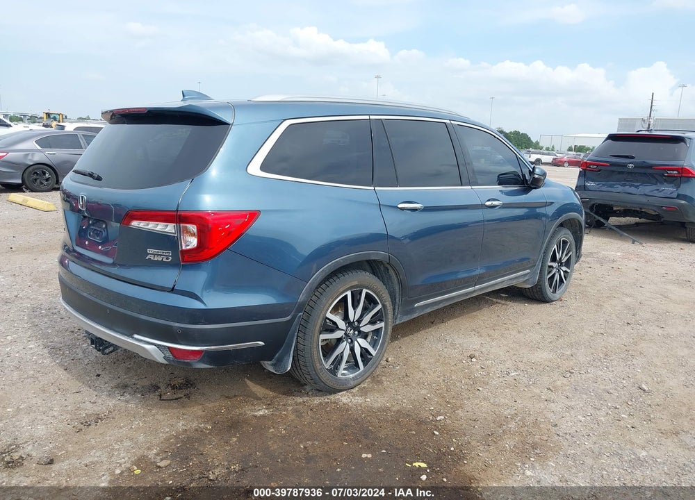 2019 HONDA PILOT TOURING VIN: 5FNYF6H99KB001482