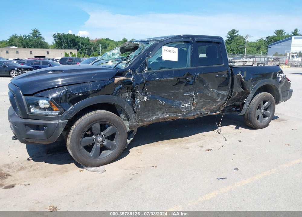 2019 RAM 1500 CLASSIC WARLOCK QUAD CAB 4X4 6'4 BOX VIN: 1C6RR7GT0KS675190