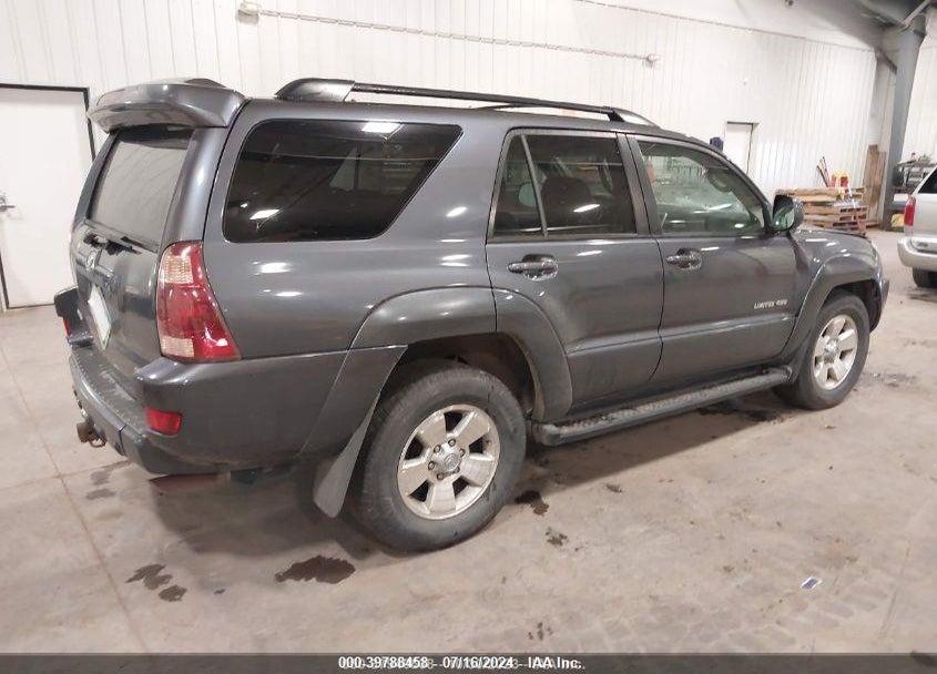 2005 TOYOTA 4RUNNER LIMITED V6 VIN: JTEBU17R658046900
