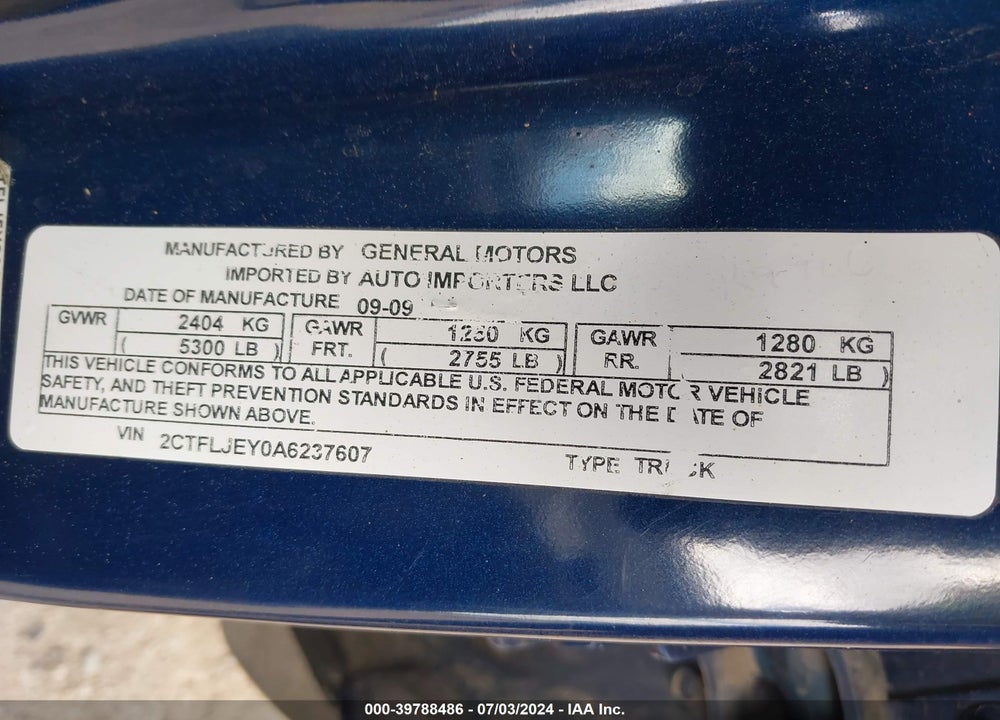 2010 GMC TERRAIN SLT-2 VIN: 2CTFLJEY0A6237607
