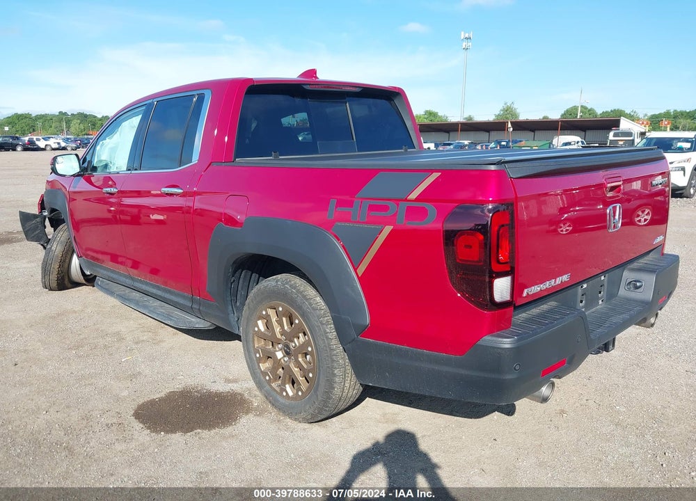 2022 HONDA RIDGELINE RTL-E VIN: 5FPYK3F7XNB015995