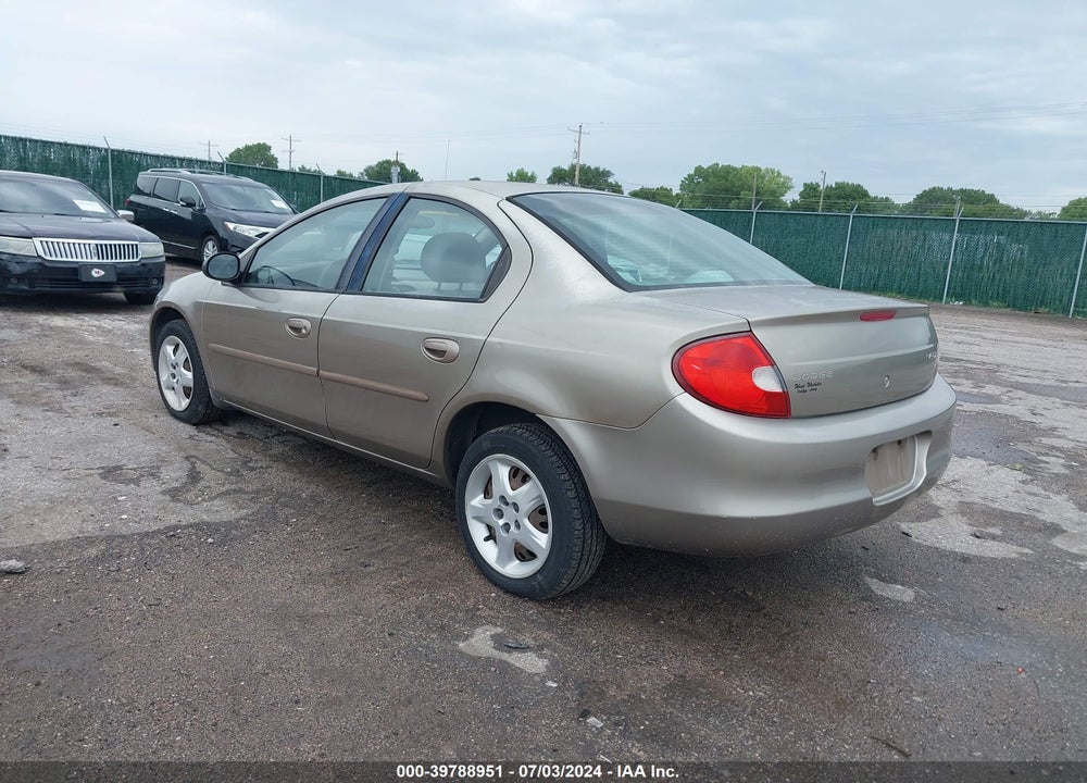 2002 DODGE NEON SE VIN: 1B3ES46C32D529478