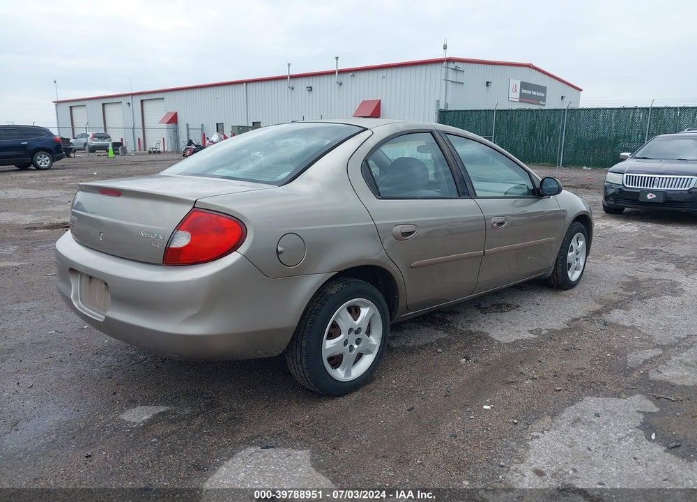 2002 DODGE NEON SE VIN: 1B3ES46C32D529478