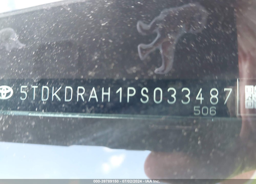 2023 TOYOTA HIGHLANDER XLE VIN: 5TDKDRAH1PS033487