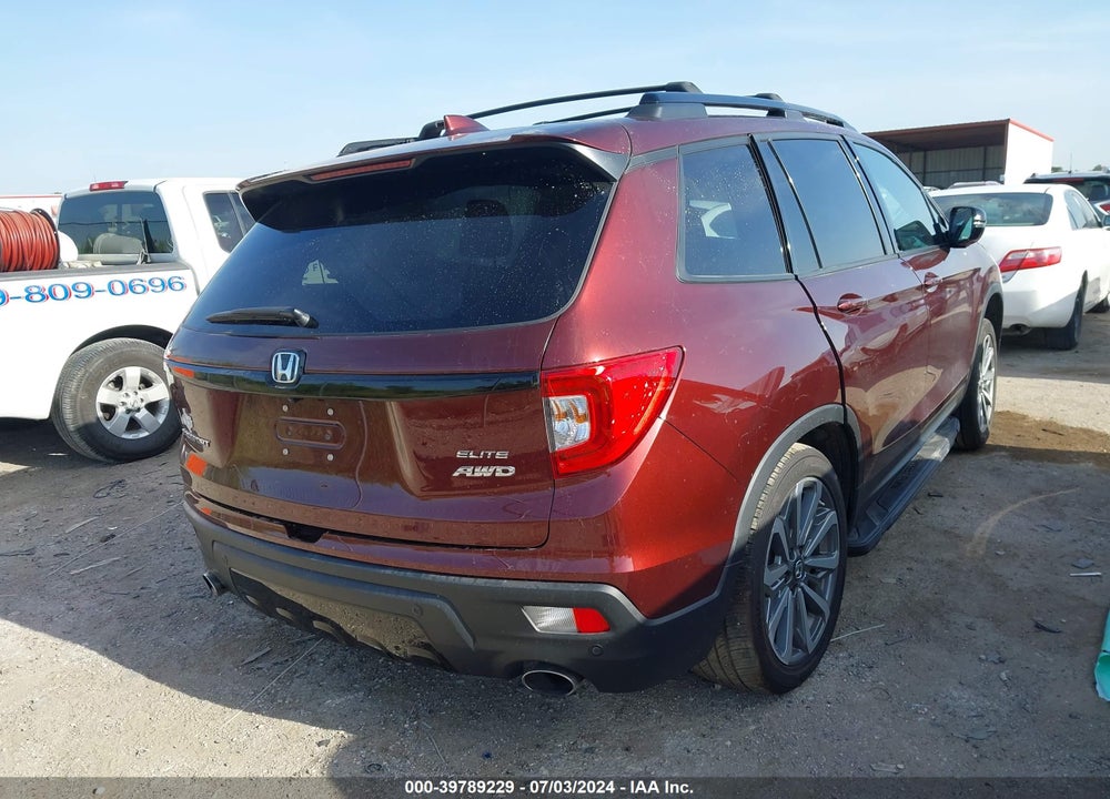 2021 HONDA PASSPORT AWD ELITE VIN: 5FNYF8H08MB035090