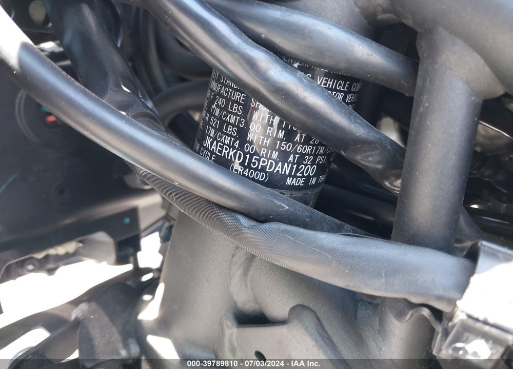 2023 KAWASAKI ER400 D VIN: JKAERKD15PDAN1200