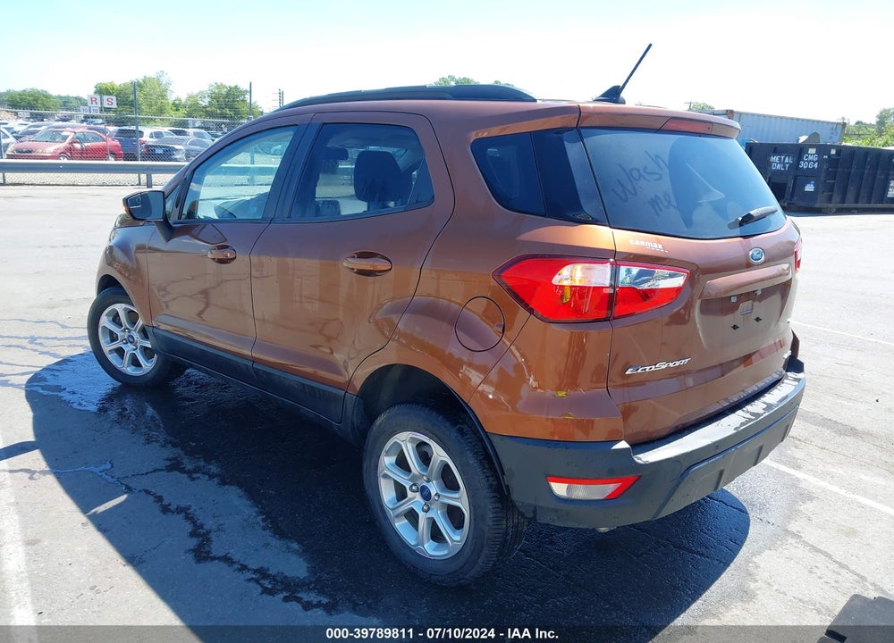 2019 FORD ECOSPORT SE VIN: MAJ6S3GL7KC258710