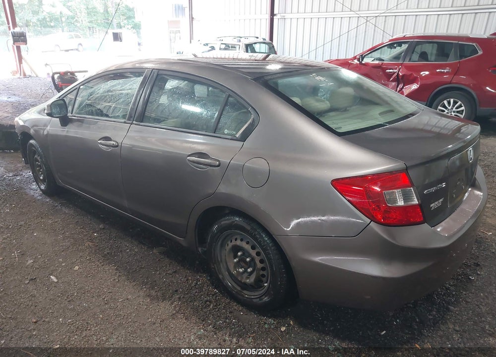 2012 HONDA CIVIC LX VIN: 19XFB2F53CE081364