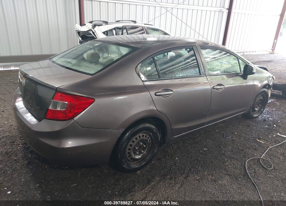 2012 HONDA CIVIC LX VIN: 19XFB2F53CE081364