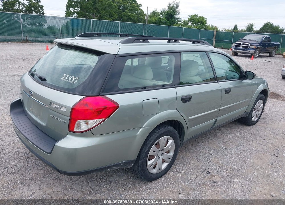 2009 SUBARU OUTBACK 2.5I VIN: 4S4BP60C896322599