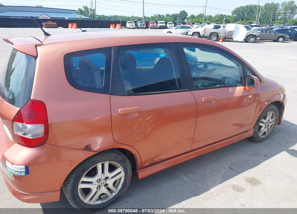 2007 HONDA FIT SPORT VIN: JHMGD37627S007379