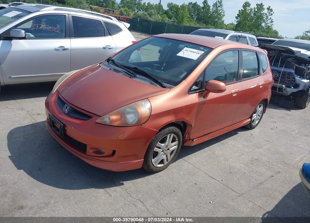 2007 HONDA FIT SPORT VIN: JHMGD37627S007379